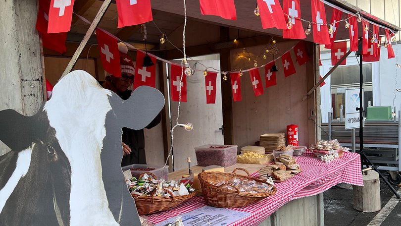 Swiss stand at the New Year's reception